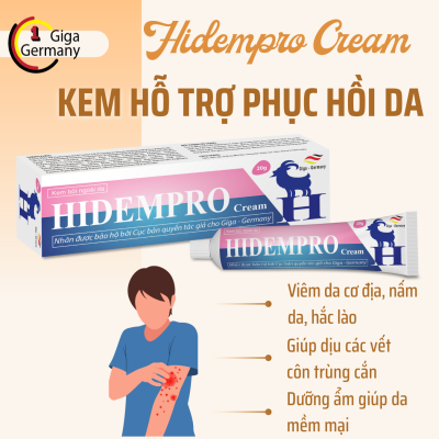 Kem Bôi Da HIDEMPRO CREAM Dứt Điểm Viêm Da Cơ Địa Nấm Ngứa, Hắc Lào, Tổ Đỉa, Ghẻ Nước