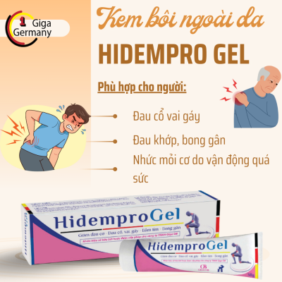 Kem bôi Hidempro Gel hỗ trợ người đau mỏi cổ, vai gáy, đau cơ do vận động quá sức