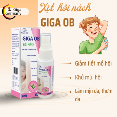 Xịt Khử Mùi GIGAOB Hôi Nách Hỗ Trợ Giảm Mồ Hôi, Khử Mùi Lâu Dài Chai 30ml