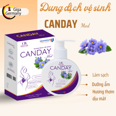 Dung Dịch Vệ Sinh Phụ Nữ CANDAY MED Hỗ Trợ Dưỡng Ẩm,Cân Bằng pH, Làm Sạch 120ml