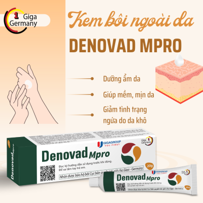 Kem bôi ngoài da DENOVAD giúp da mềm mượt, giảm khô, làm mờ vết thâm, tái tạo da