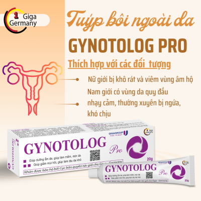 Kem bôi Gynotolog Pro giảm mẩn đỏ, ngứa, dưỡng ẩm cho da vùng kín tuýp 20g
